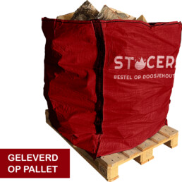 Berken in big bag geleverd op pallet