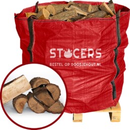eikenhout in big bag op pallet