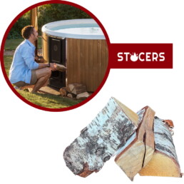 Stoken met hottub hout