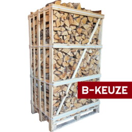 B-KEUZE berken haardhout met schimmel of kapotte pallet