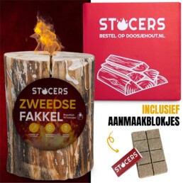 Houtfakkel 25cm van stocers zweedse fakkel
