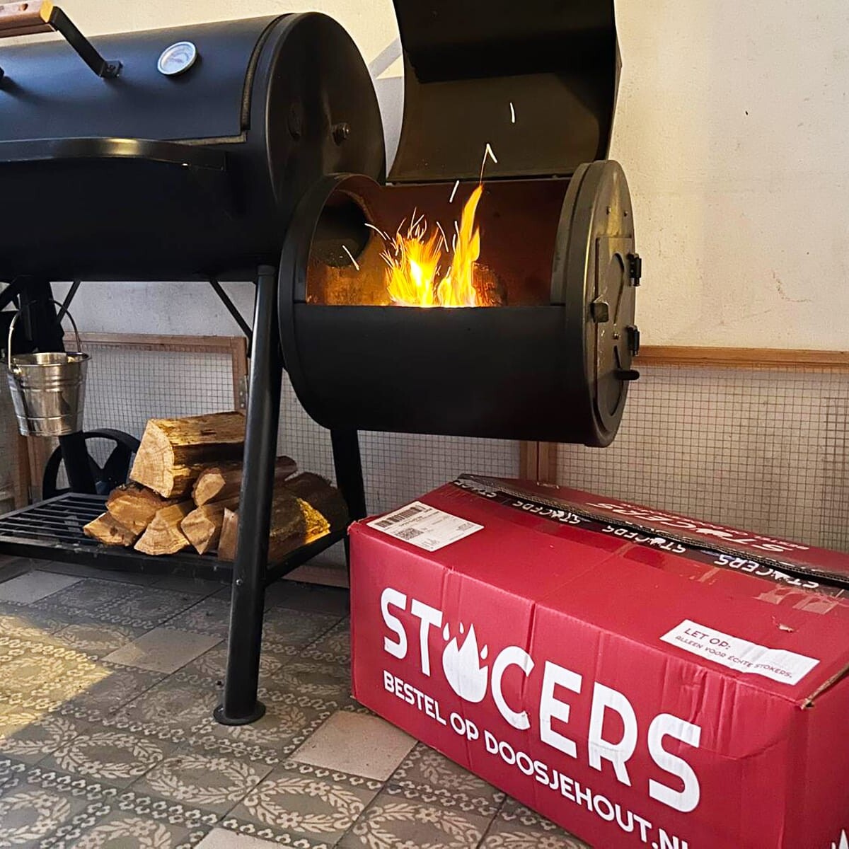 barbecue hout eiken va stocers