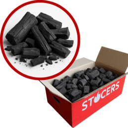 houtskool in doos STOCERS