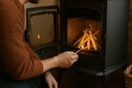 kachel aanmaken met aanmaakhout