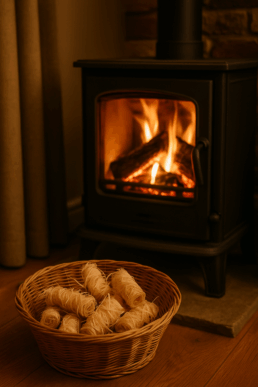 Aanmaakkrullen in de winter gebruiken stocers