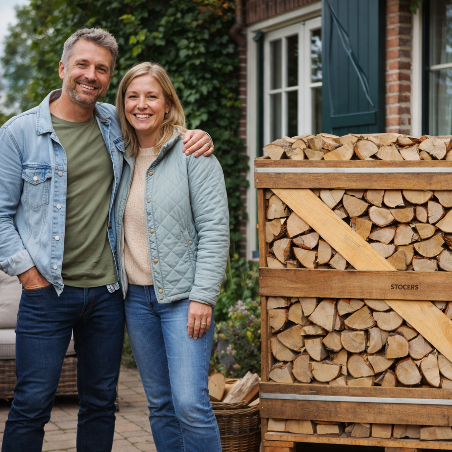 haardhout essen kleine pallet bij klanten van STOCERS